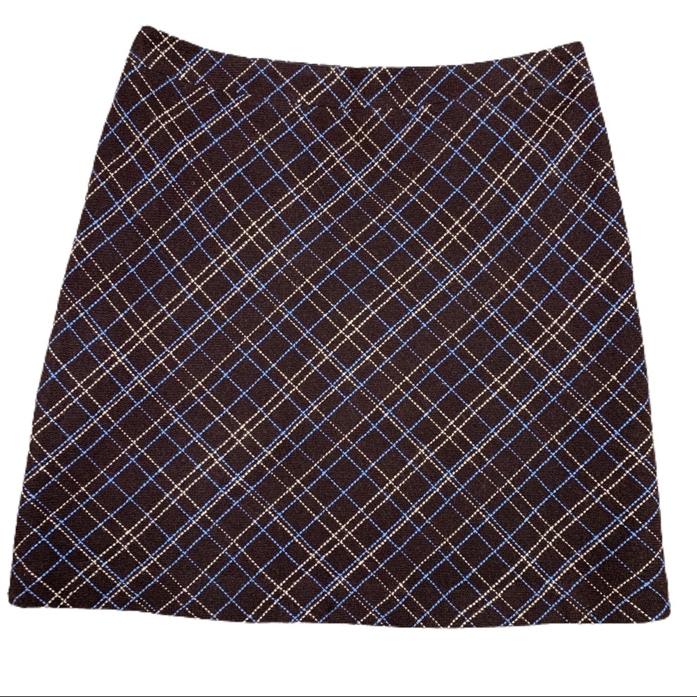 American Eagle Outfitters Geo Brown Wool Skirt Preppy college